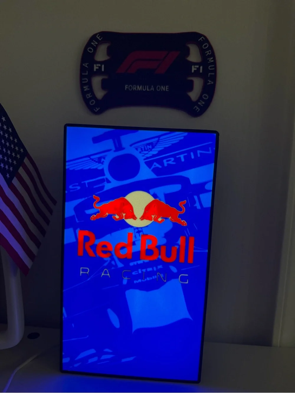 Illuminated Wall Art - Blue and Red